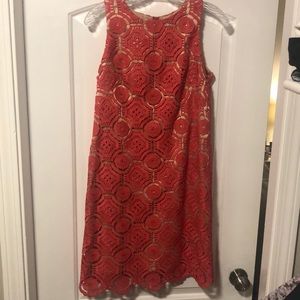 Lace shift dress